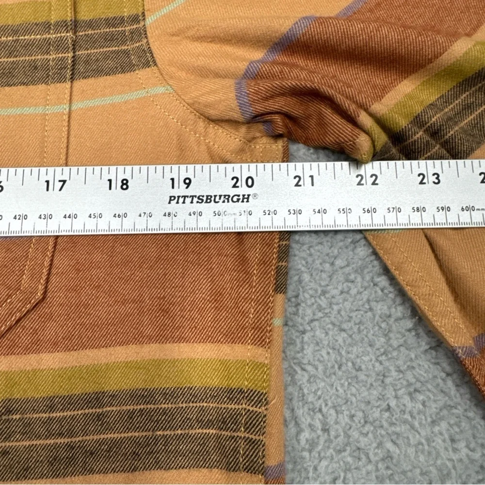 The North Face Shirt Men S Flannel Plaid Orange Multi Organic Fiber Outdoor NWT - Picture 6 of 15
